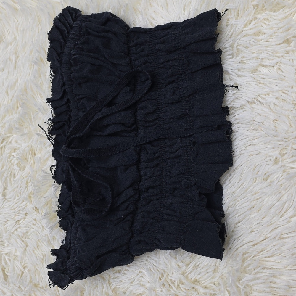 Free People Black Textured Tube Top